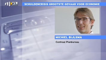 RTL Z Nieuws CPB: Europese schuldencrisis hangt als zwaard van Damokles boven NL