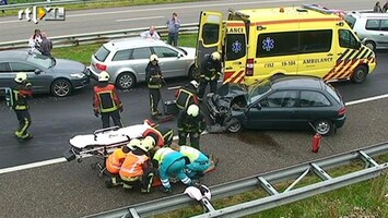 RTL Z Nieuws 5 gewonden bij kettingbotsing A58