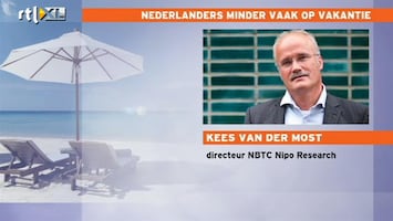 RTL Z Nieuws Vakantiegangers gaan minder vaak, minder ver en geven minder uit