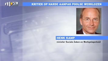 RTL Z Nieuws Minister Kamp: geen zin in meer bijstandsuitkeringen voor Oost-Europeanen