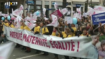 RTL Nieuws Grote demonstratie Parijs tegen homohuwelijk