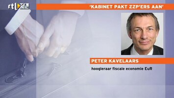 RTL Z Nieuws 'Fiscale voordelen ZZP'ers zijn uit de hand gelopen'