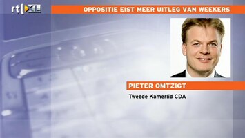 RTL Z Nieuws Voltallige oppositie ontevreden over antwoorden Weekers over toeslagenfraude