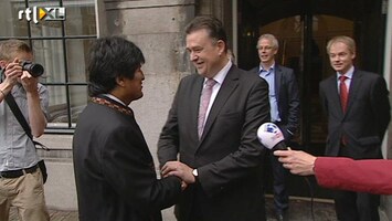 RTL Z Nieuws Evo Morales, de socialistische president van Bolivia, op bezoek bij Roemer