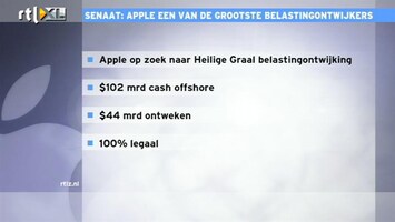 RTL Z Nieuws 10:00 Bonussen in belastingparadijzen smetje op blazoen Apple