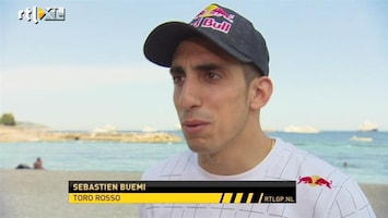 RTL GP: Formule 1 Sebastien Buemi aan het trainen