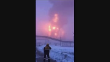 Russische olieraffinaderij in brand na droneaanval