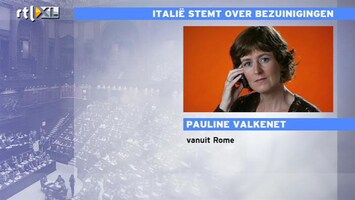 RTL Z Nieuws Pauline Valkenet: alle partijen voor Italiaans bezuinigingsplan