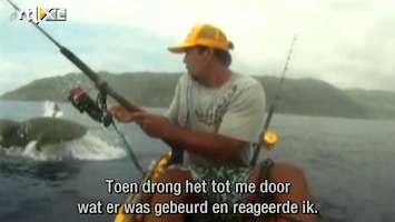 RTL Nieuws Visser slaat haai aan de haak