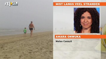 RTL Z Nieuws Het is erg koud langs de kust: mist en wolken