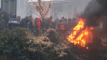 Boerenprotest in Brussel: centrum blauw van de rook