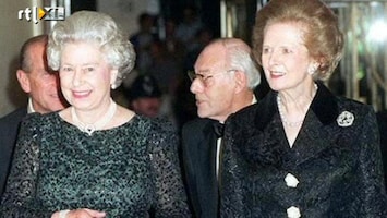 RTL Nieuws Queen Elizabeth bij uitvaart Thatcher