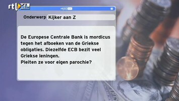 Special: De Kijker Aan Zet De ECB is tegen afboeken van Griekse obligaties. Zelf hebben ze veel Griekse leningen. Hoe zit dat?