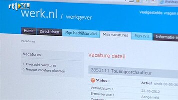 RTL Nieuws Politiek wil snel verbetering Werk.nl