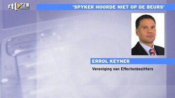 RTL Z Nieuws Interview VEB: Spyker is onzinbedrijf met kansloze vooruitzichten