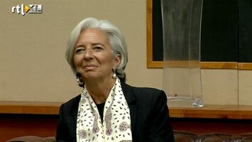 RTL Z Nieuws Demonstranten zetten Lagarde (IMF) onder druk
