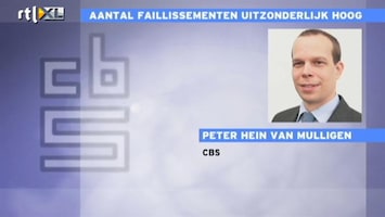 RTL Nieuws CBS: Nog nooit zoveel bedrijven failliet als in eerste helft 2012