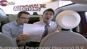 X Factor Fiat 500 Backseat Auditions: Martijn en Jon