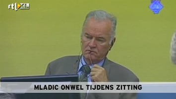 RTL Nieuws Mladic onwel tijdens zitting