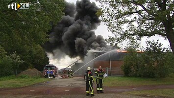 RTL Nieuws Brand in loods Venray