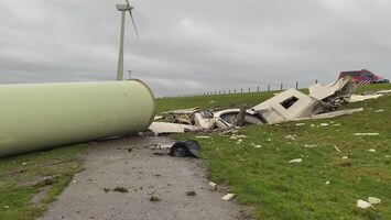 Grote ravage: wind blaast windmolen in Zeewolde omver