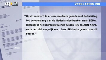 RTL Z Nieuws Geld van klanten ING onbereikbaar