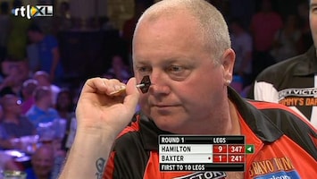 RTL 7 Darts: World Matchplay Hamilton hamert Baxter de grond in