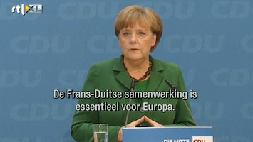 RTL Z Nieuws Merkel wil toch goed en intensief samenwerken met Hollande
