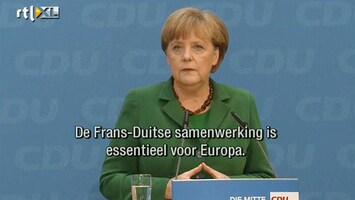 RTL Z Nieuws Merkel wil toch goed en intensief samenwerken met Hollande