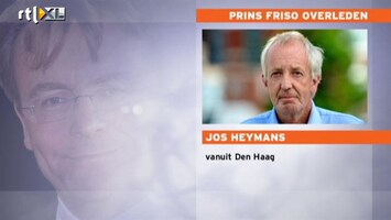 RTL Nieuws Jos Heymans: overlijden prins toch nog onverwacht