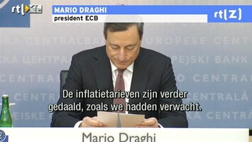 RTL Z Nieuws Draghi ziet langer hele lage rente door lage inflatie
