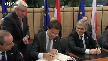 RTL Z Nieuws EU-leiders zetten handtekening onder historisch begrotingspact