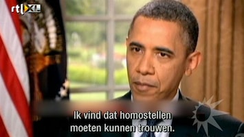 RTL Boulevard Obama is voor het homohuwelijk