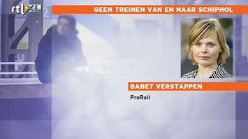 RTL Z Nieuws Geen treinverkeer naar Schiphol: de NS reageert
