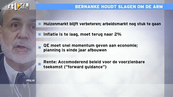 RTL Z Nieuws Bernanke: inflatie is te laag, moet terug naar 2%