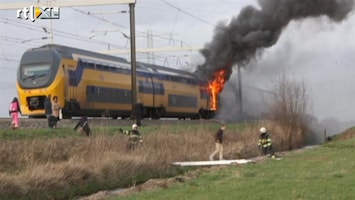 RTL Nieuws Trein in brand na explosie