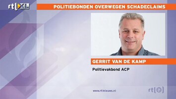 RTL Z Nieuws Politiebonden kijken of ze minister en korpsbeheerders aansprakelijk kunnen stellen voorgeweld tegen politie