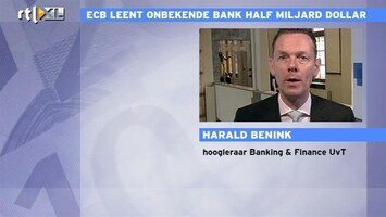 RTL Z Nieuws ECB leent onbekende bank half miljard dollar