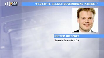 RTL Z Nieuws Omtzigt: stiekeme verhoging van de belasting door kabinet