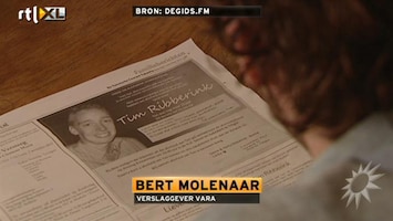 RTL Boulevard Ouders tonen afscheidsbericht Tim Ribberink