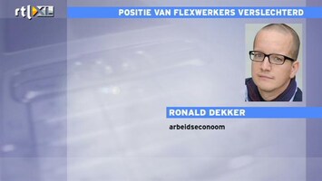 RTL Z Nieuws Minder investering in flexwerkers