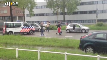 RTL Nieuws Arrestatie met getrokken pistolen in Gouda