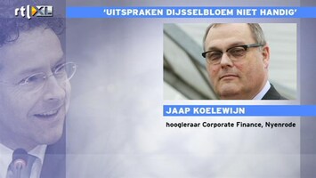 RTL Z Nieuws Koelewijn: Europa moet duidelijk zijn over strategie banken redden