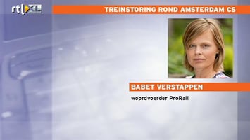 RTL Nieuws ProRail: Niet met de trein van en naar Amsterdam