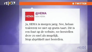 RTL Z Nieuws Foutje op de site: Hema geeft 4000 gratis taarten weg