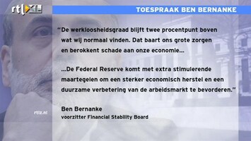 RTL Z Nieuws Bernanke belooft Amerikaanse economie te ondersteunen