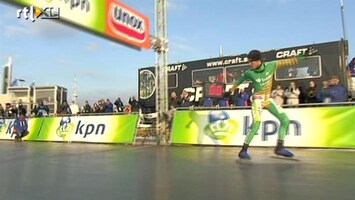 RTL Nieuws Kampioen Natuurijs met Pirouette over finish