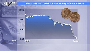 RTL Z Nieuws Spyker/Saab daalt knetterhard tot onder de 1 euro