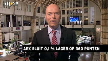 RTL Z Nieuws 17:30 AEX sluit lager door tegenvallend handelstekort VS