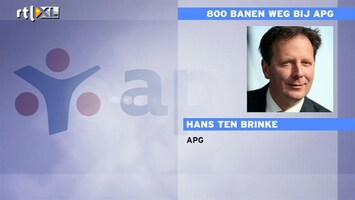 RTL Z Nieuws 800 banen weg bij APG